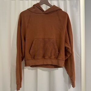 Aerie Burnt Orange Cropped Sweatshirt